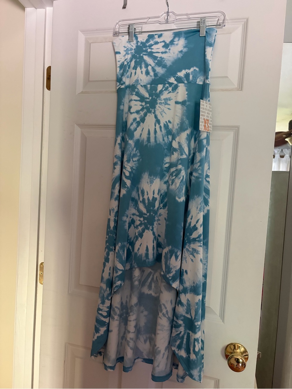 LuLaRoe Blue and White High-Low Skirt